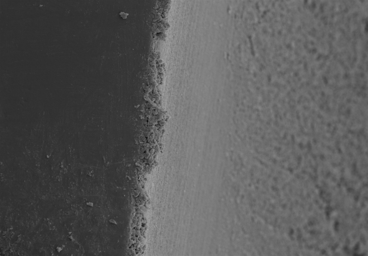 SEM Image of a Worn Full-Ceramic Cutting Edge